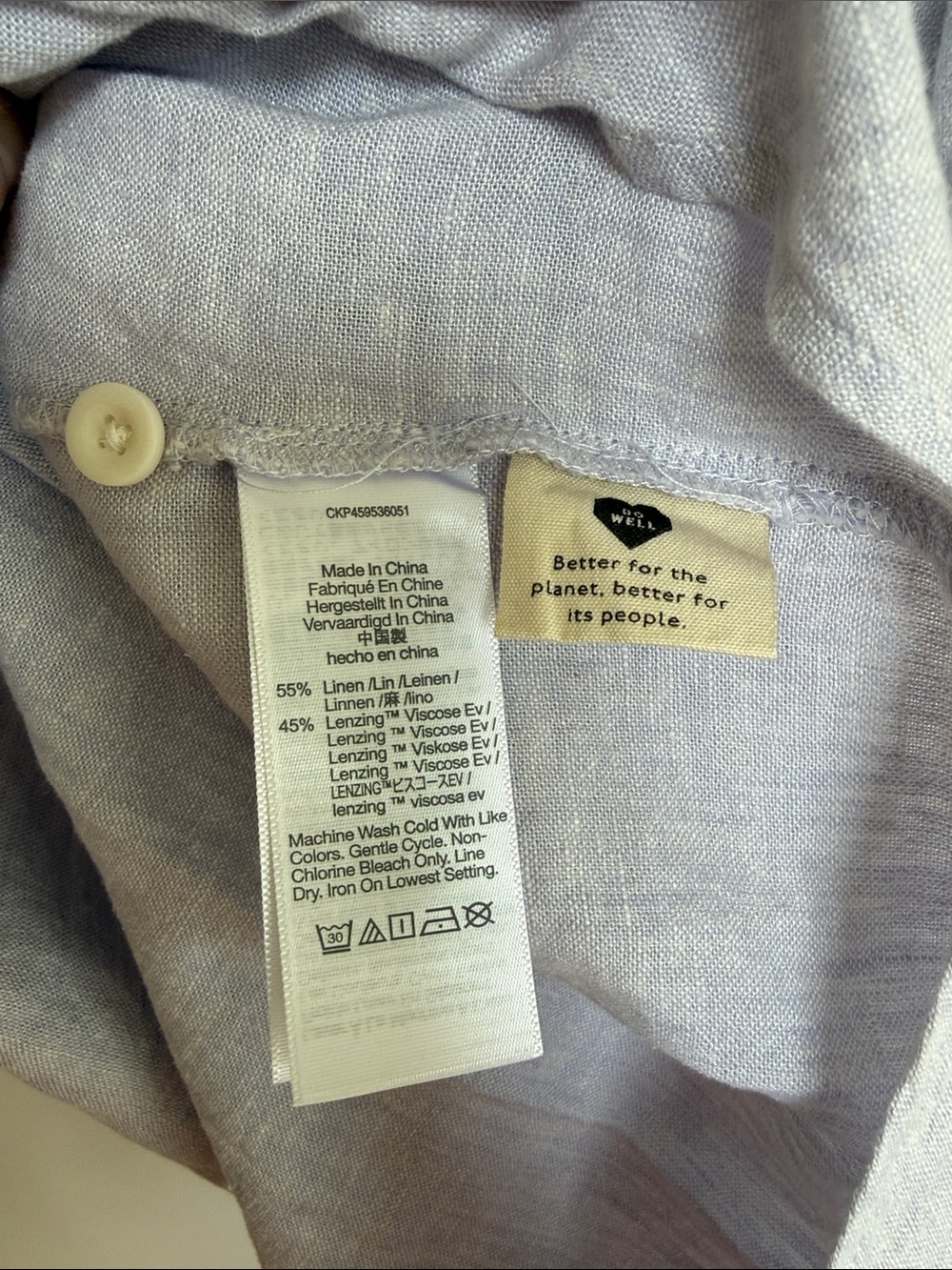 Madewell Lavender Short Sleeve Linen-Blend Top - Picture 6 of 8